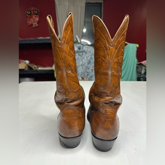 Vintage Nocona Boot Co. Cat Paw Heel G63497 Brown Cowboy Boots Men’s 8.5D USA - Picture 3 of 11